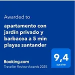 apartamento con jardín privado y barbacoa a 5 min playas santander